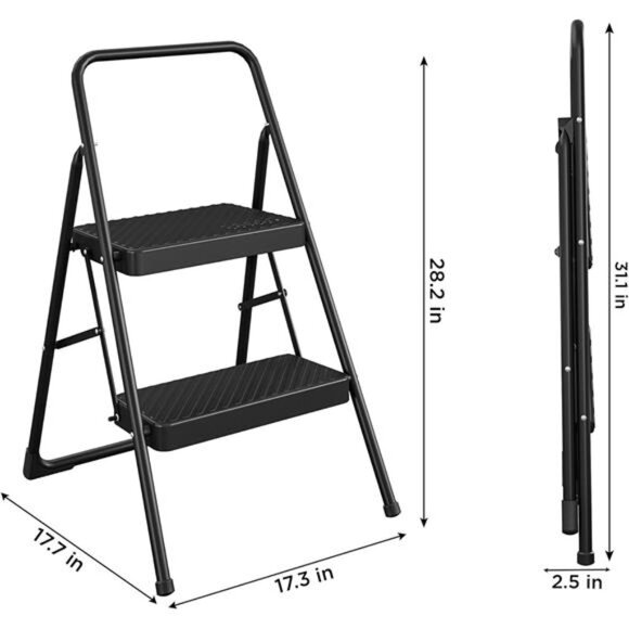 Lightweight Two Step House Step Stool for Easy Reaching and Cleaning - Non Slip - Picture 6 of 8